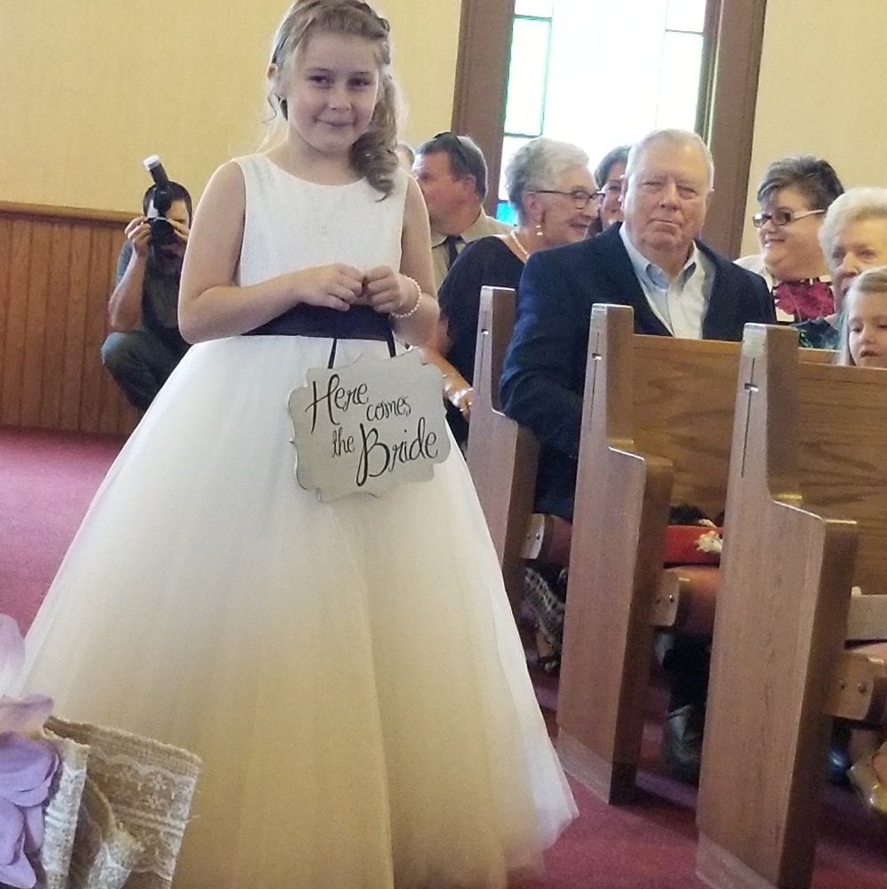 David's Bridal flower dress
